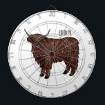 Highland cow cartoon illustration  dartboard<br><div class="desc">Highland cow cartoon illustration</div>