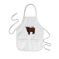 Highland cow cartoon illustration