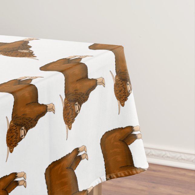 Highland cow cartoon illustration tablecloth (In Situ)