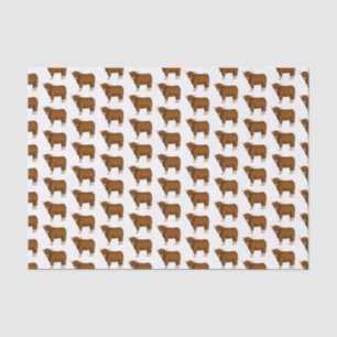 Highland cow cartoon illustration tissue paper