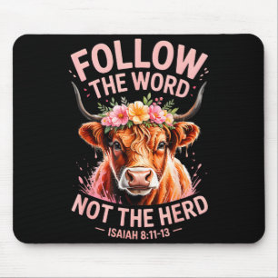 Highland Cow Christian  Mouse Mat