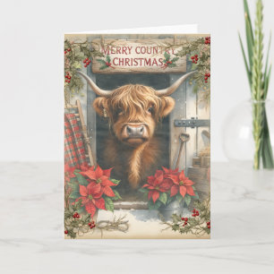 Highland Cow Christmas  Card