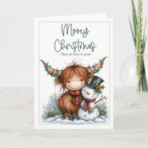Highland Cow Christmas Card