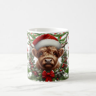 Highland Cow Christmas, Cozy Winter Festiv Holiday Coffee Mug