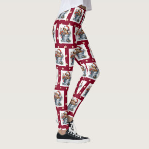 highland cow Christmas Leggings