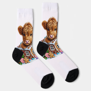 Highland Cow Christmas Socks