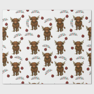 Highland Cow Christmas Wrapping Paper