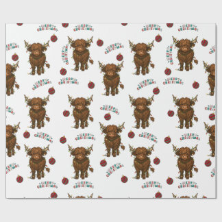 Highland Cow Christmas Wrapping Paper