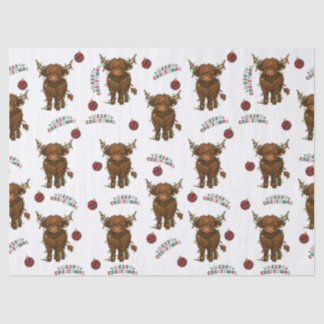 Highland Cow Christmas Wrapping Paper