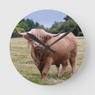 Highland Cow Clock