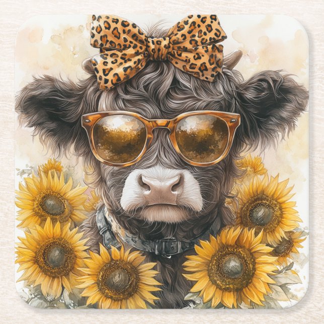 Highland Cow Coasters (Front)