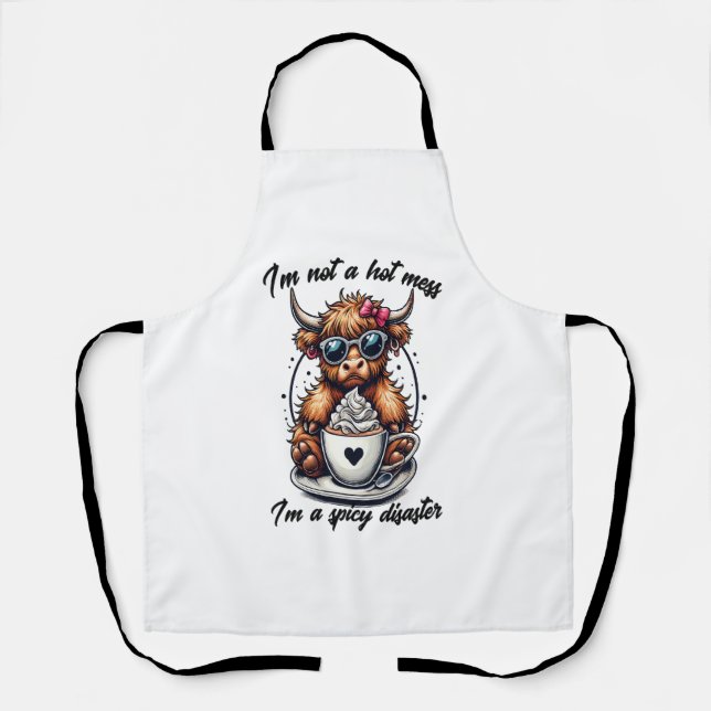 Highland Cow Coffee , Coffee Cow  Apron (Front)
