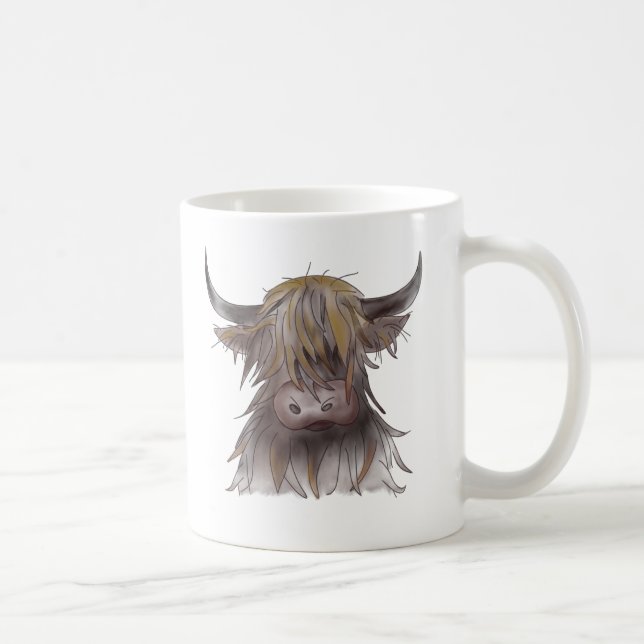 highland cow coffee mug (Right)