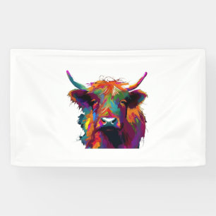 highland Cow, cow, highland cow art, cute highland Banner