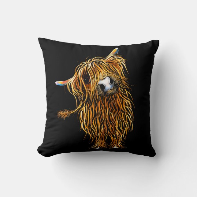 HiGHLaND CoW CuSHioN ' CoooWeee ' (Front)