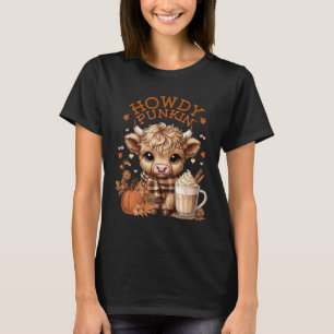 Highland Cow, Cute And Cozy Ready For Fall Fun! Lo T-Shirt
