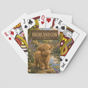Highland Cow Cute Baby Storybook Nursery Animal Playing Cards