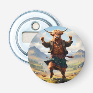 Highland Cow Dancing The Highland Fling, Bottle Opener