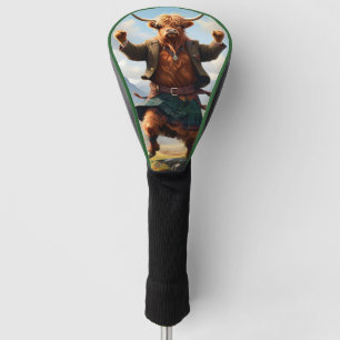 Highland Cow Dancing The Highland Fling, Golf Head Cover