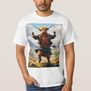 Highland Cow Dancing The Highland Fling, T-Shirt