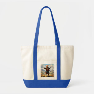 Highland Cow Dancing The Highland Fling, Tote Bag
