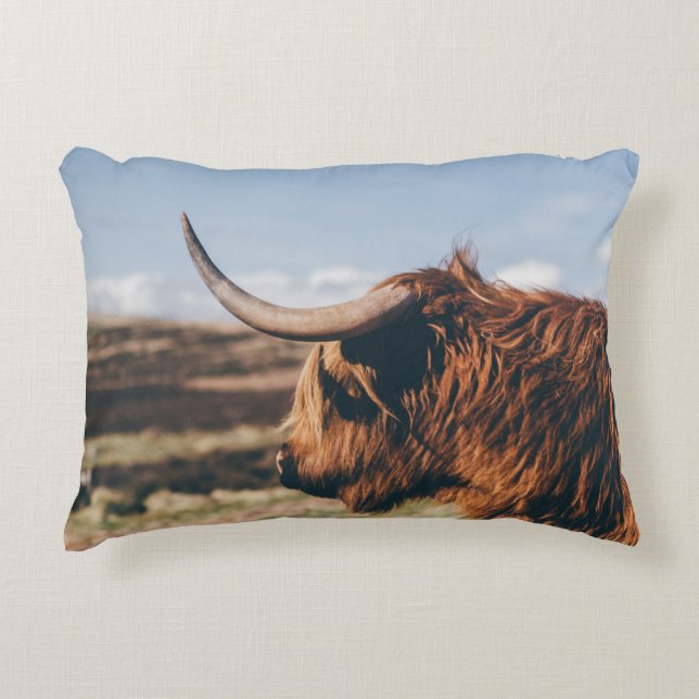 HIGHLAND COW DECORATIVE CUSHION (Front)