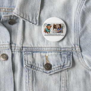 Highland Cow Dental Hygienist Graduation Photo Fra 6 Cm Round Badge