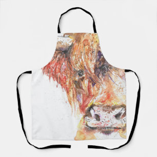 Highland Cow design All-Over Print Apron