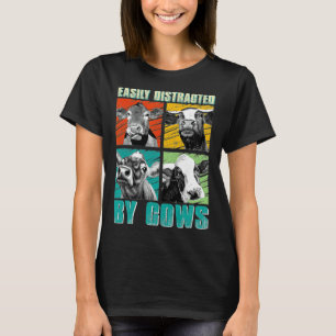 Highland Cow Distracted By Cows Heifer Farm Animal T-Shirt