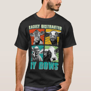 Highland Cow Distracted By Cows Heifer Farm Animal T-Shirt