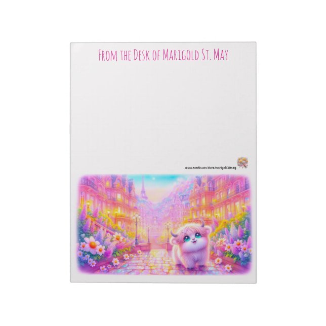 Highland Cow Dreams Notepad (Rotated)