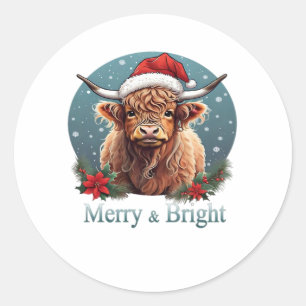 Highland Cow Essential T-Shirt Classic Round Sticker