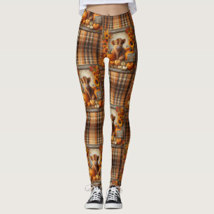 Highland cow Fall Theme Leggings