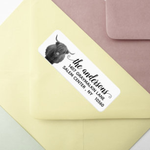 Highland Cow Farm Calligraphy Name