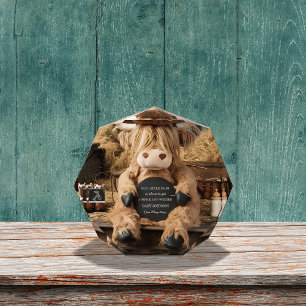 highland cow farm themed pregnancy announcement  photo block