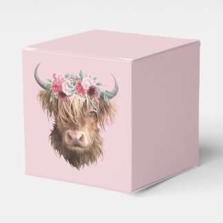 Highland Cow Favour Box
