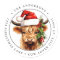 Highland Cow Festive Farm  Return Address