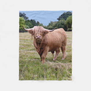 Highland Cow Fleece Blanket