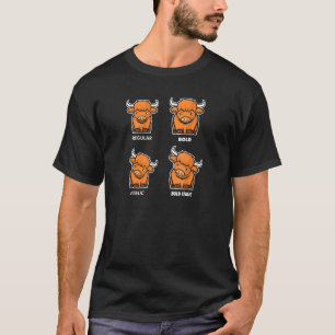 Highland Cow Fonts T-Shirt