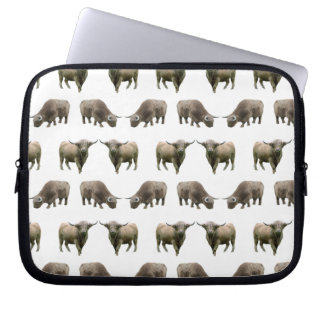 Highland Cow Frenzy Laptop Sleeve (choose colour)