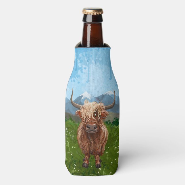 Highland Cow Gifts & Accessories Bottle Cooler (Bottle Front)