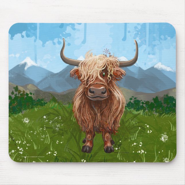 Highland Cow Gifts & Accessories Mouse Mat (Front)