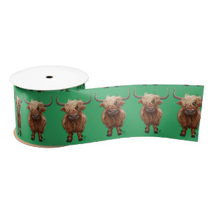 Highland Cow Gifts & Accessories Satin Ribbon