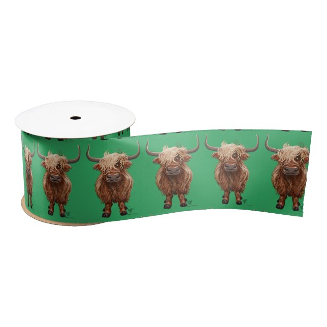 Highland Cow Gifts & Accessories Satin Ribbon (Spool)
