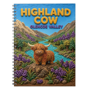 Highland Cow Glencoe Valley Modern KlayKoo Notebook