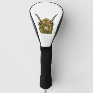 Highland Cow Golden Head Golf Head Cover