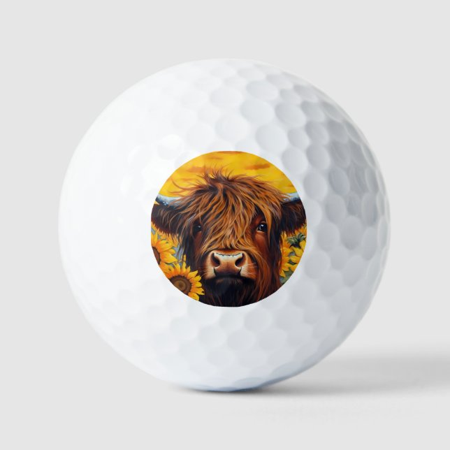 Highland Cow Golf Balls (Front)