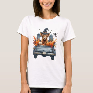 Highland Cow Halloween Fall T-Shirt