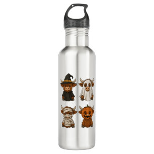 Highland Cow Halloween Funny Fall Spooky 710 Ml Water Bottle