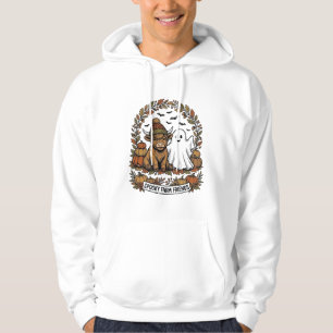 Highland Cow Halloween Ghost Pumpkin Vintage Art Hoodie